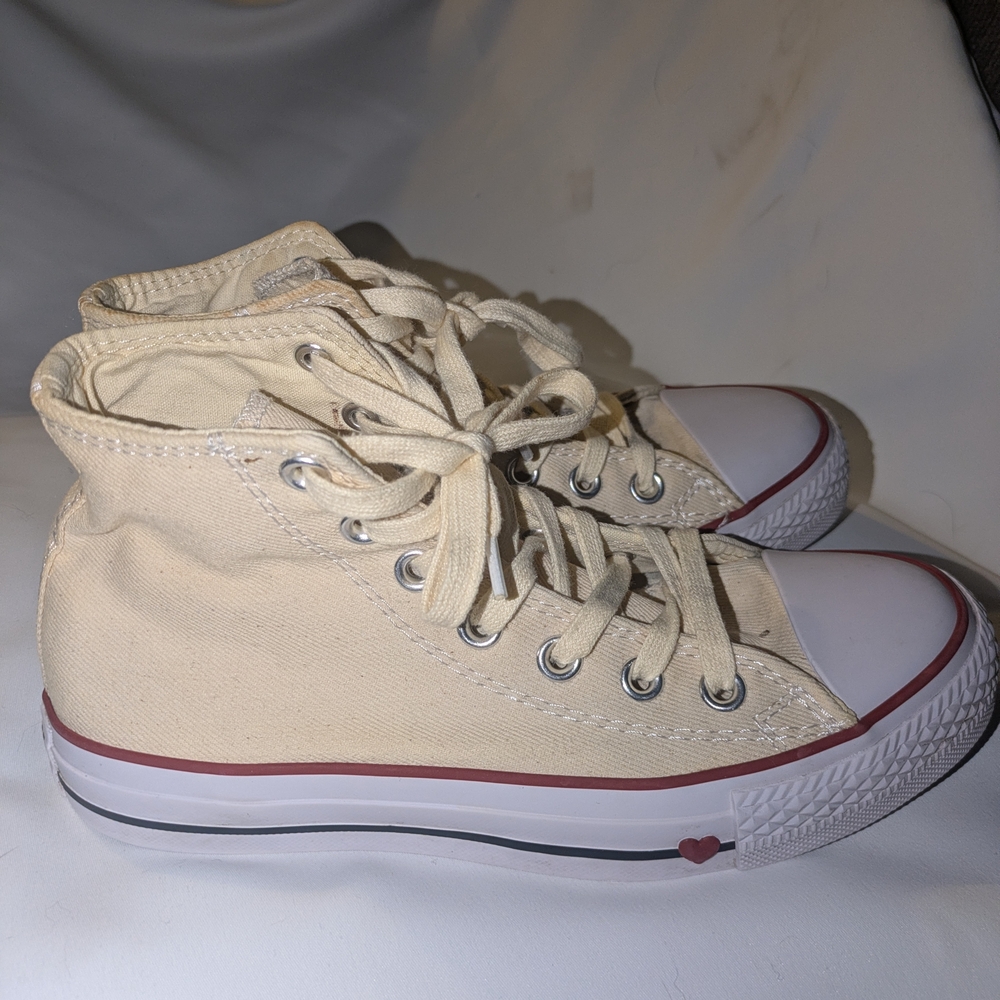 Converse Cream High-Top Sneakers